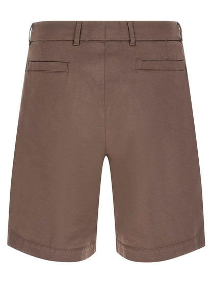 Brown Cotton Bermuda Shorts