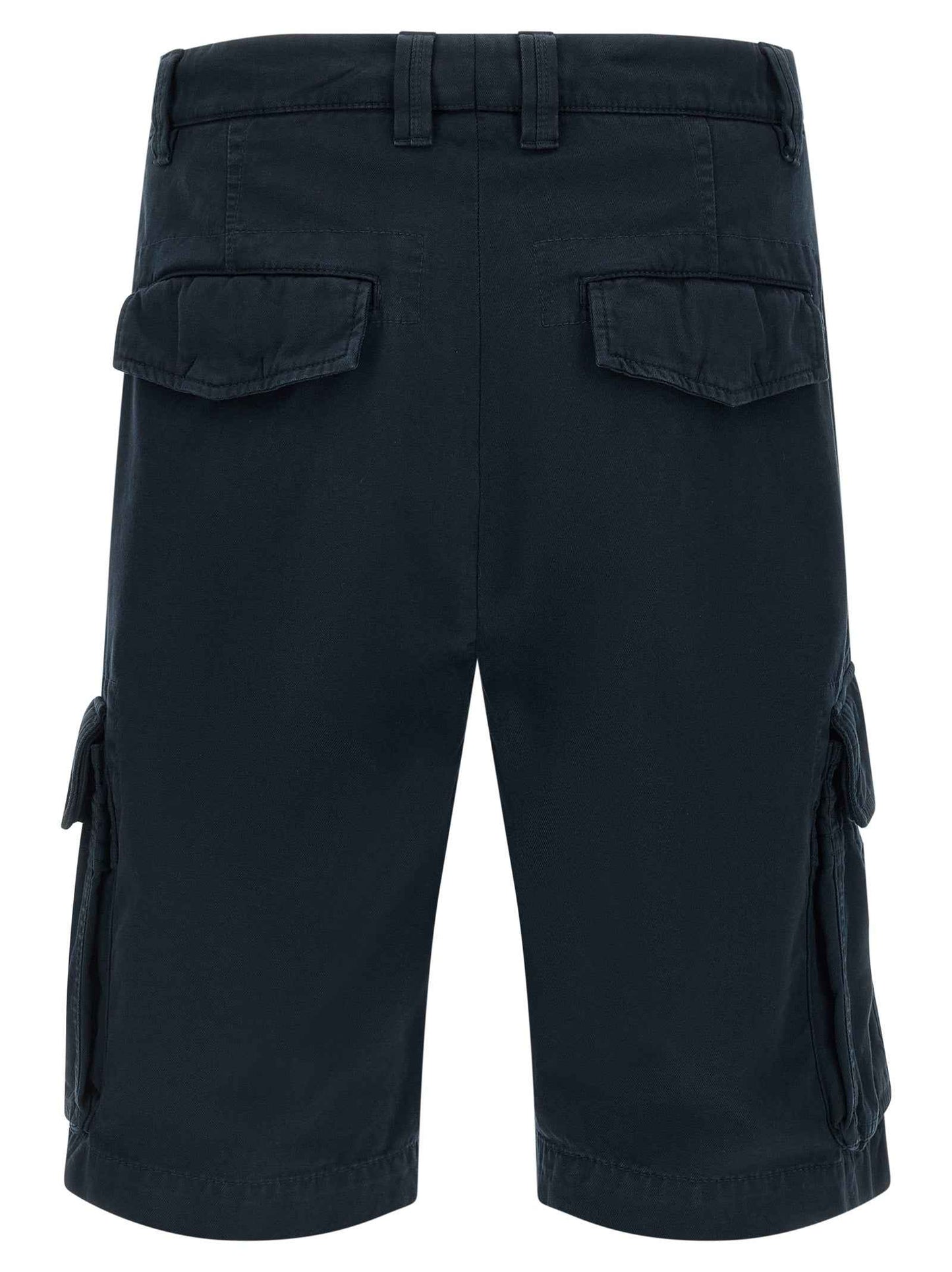 Blue Cotton Bermuda Shorts