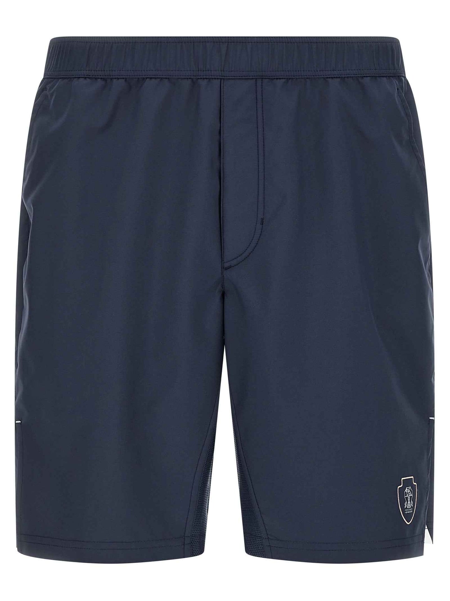 Blue Polyester Bermuda Shorts
