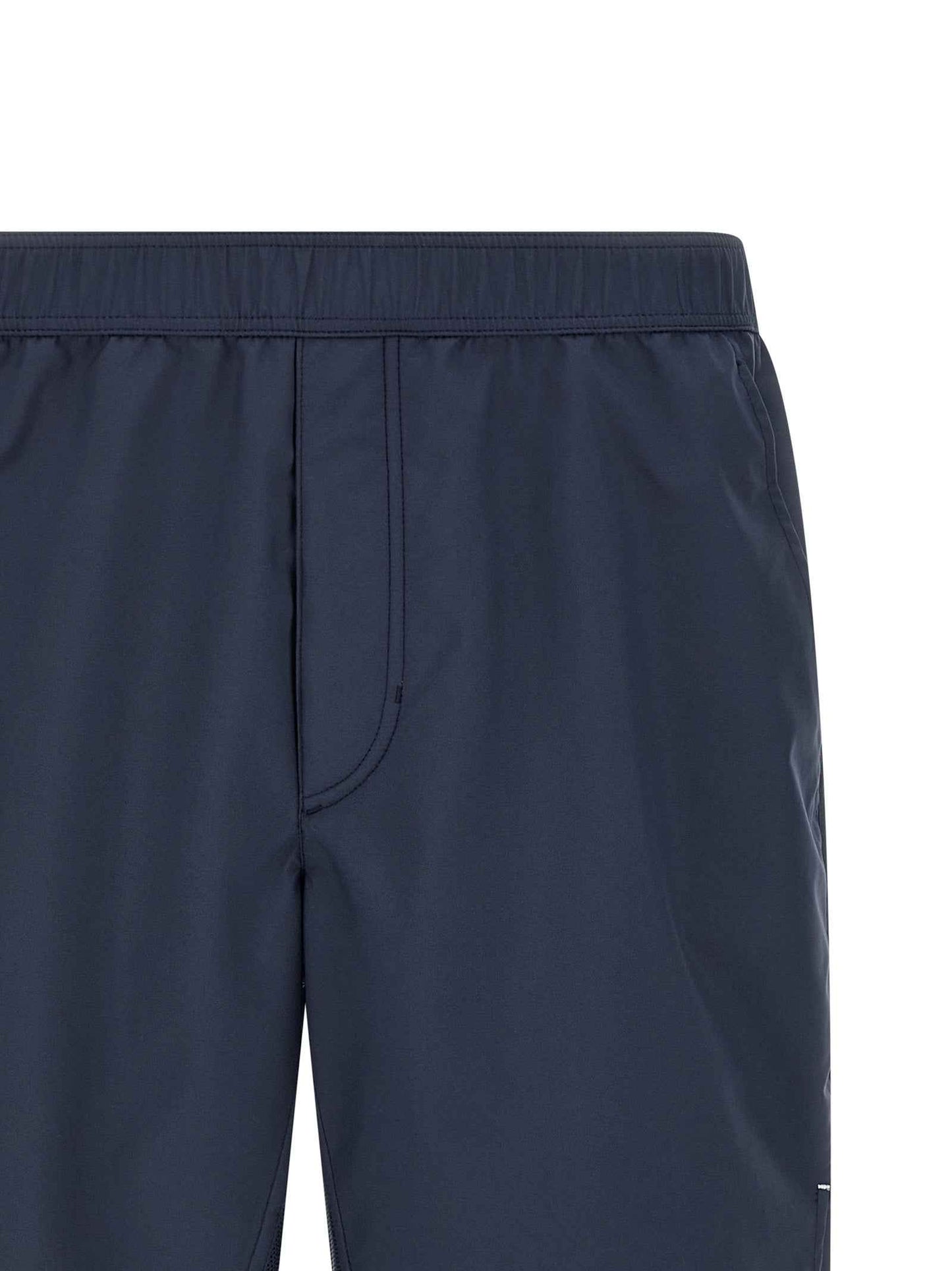 Blue Polyester Bermuda Shorts