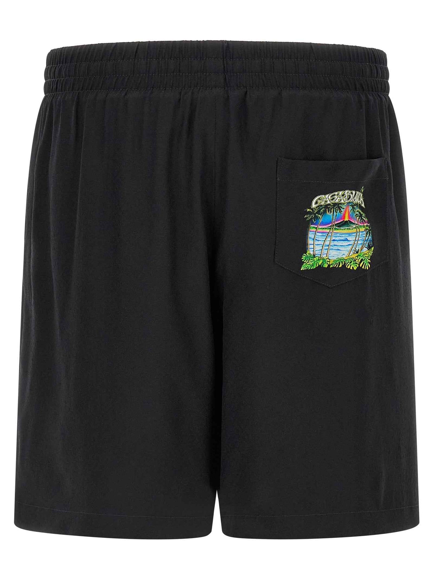 Black Silk Bermuda Shorts