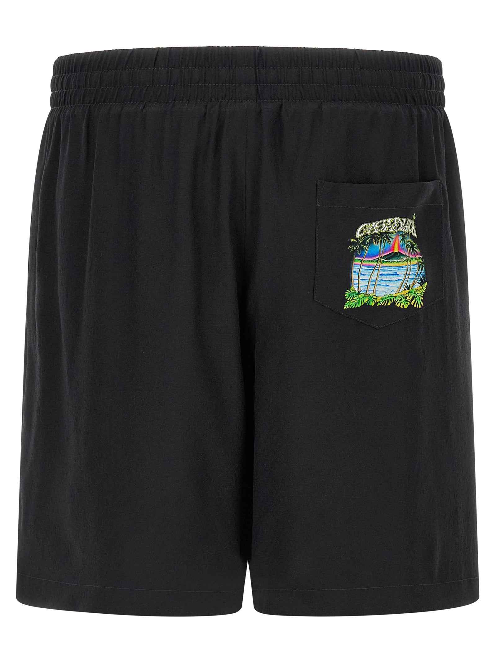 Black Silk Bermuda Shorts