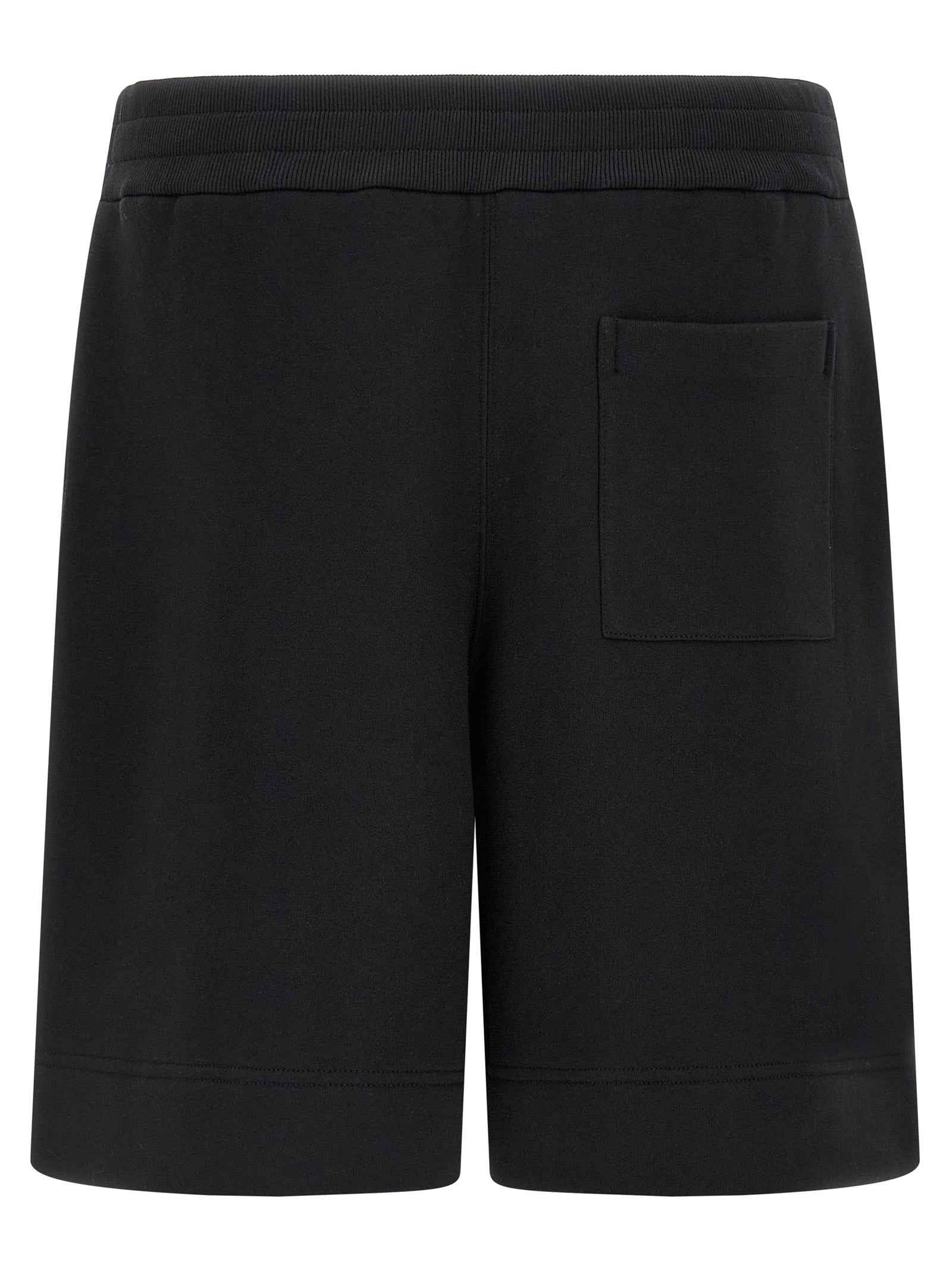 Black Cotton Bermuda Shorts