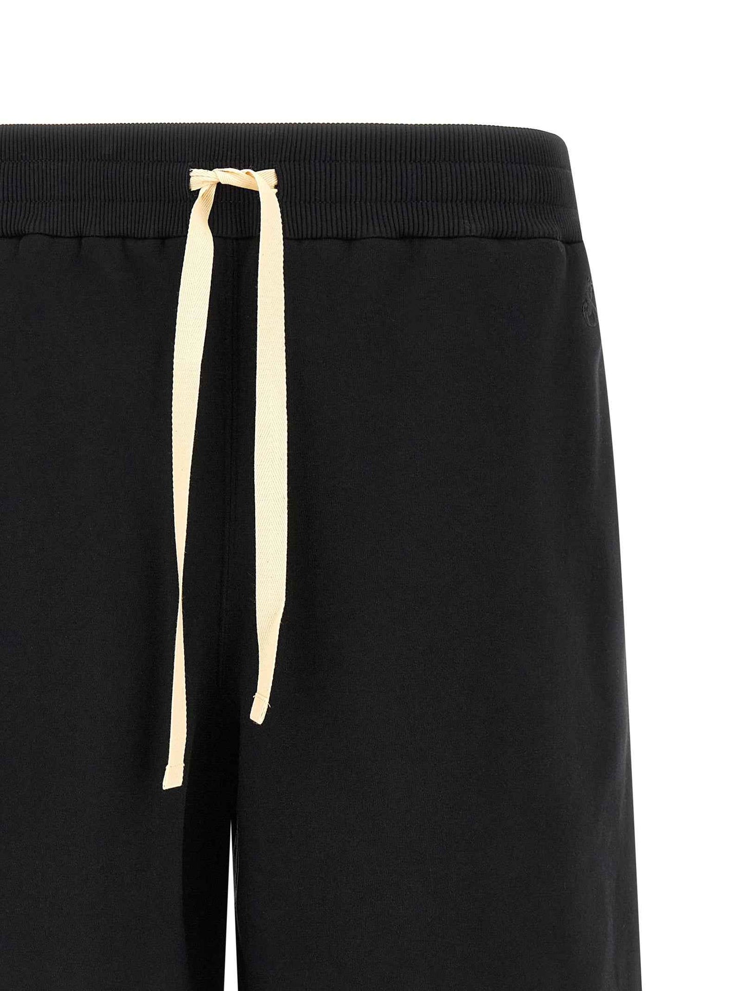 Black Cotton Bermuda Shorts