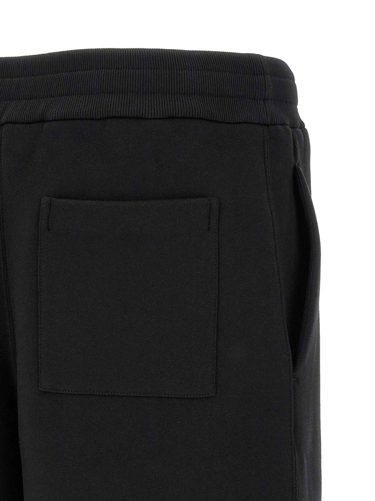 Black Cotton Bermuda Shorts