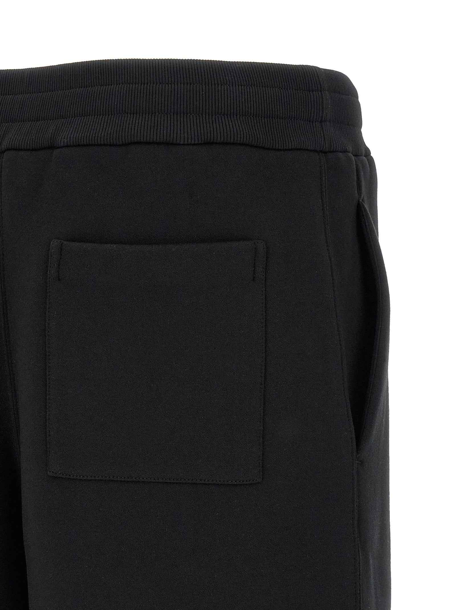 Black Cotton Bermuda Shorts
