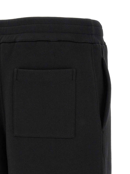 Black Cotton Bermuda Shorts