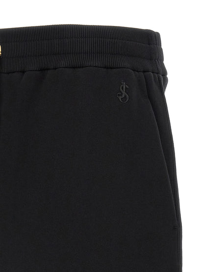 Black Cotton Bermuda Shorts