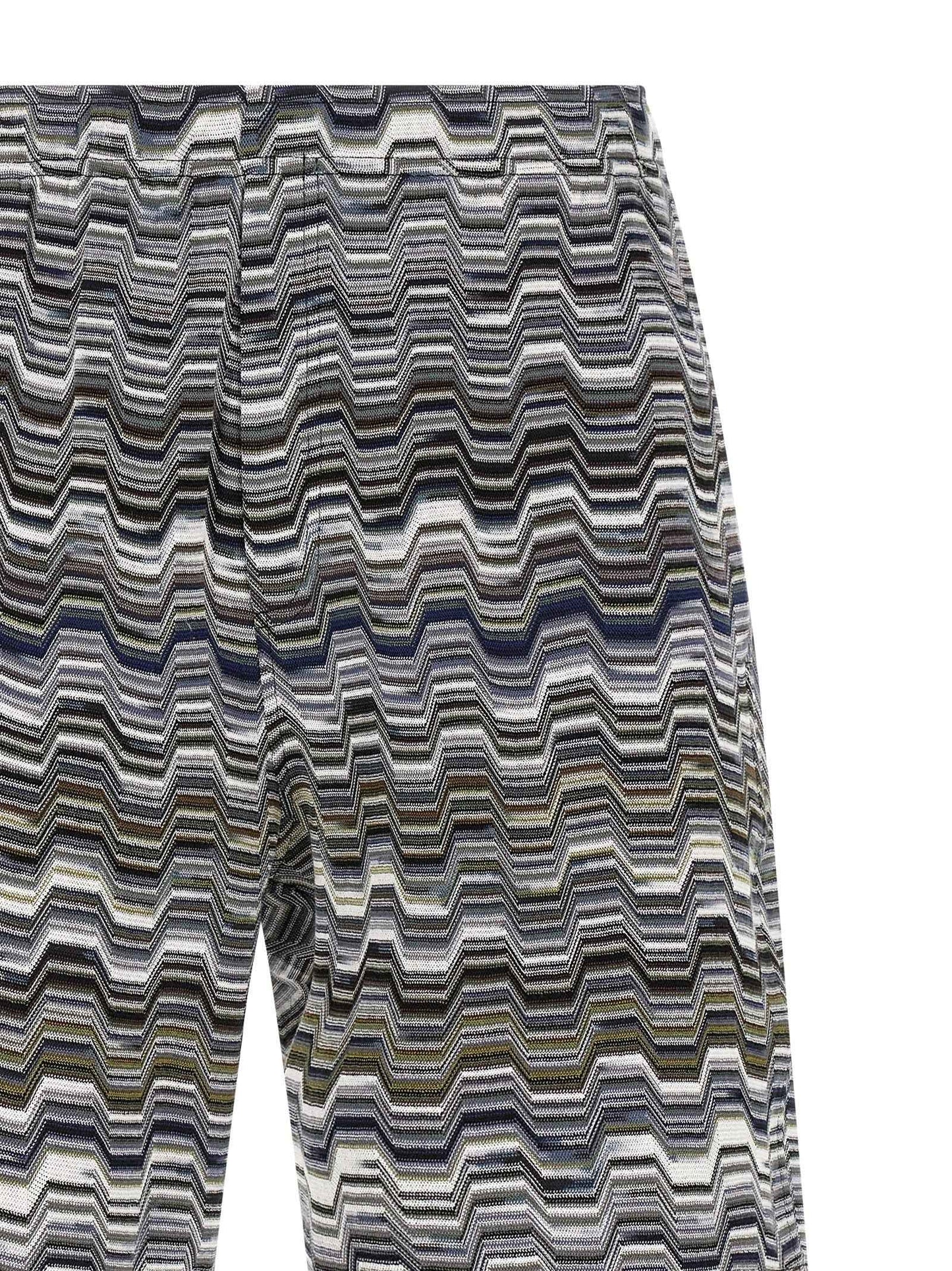 Bicolor Cotton Bermuda Shorts