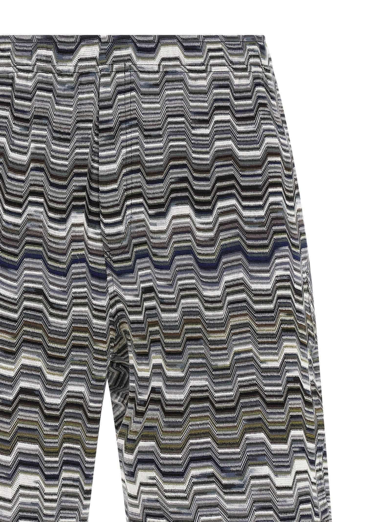 Bicolor Cotton Bermuda Shorts