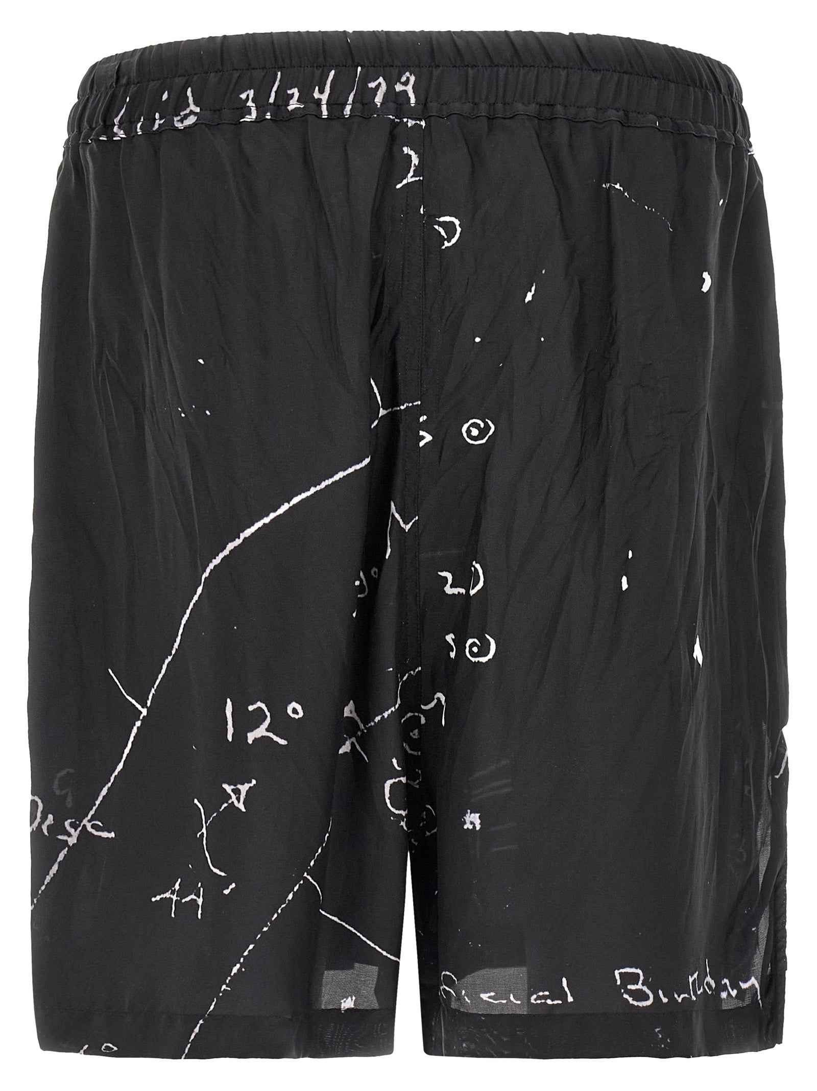 Bicolor Viscose Bermuda Shorts