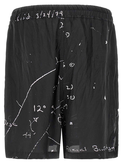 Bicolor Viscose Bermuda Shorts