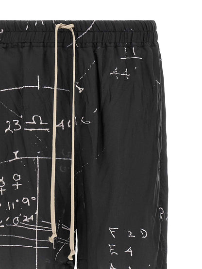 Bicolor Viscose Bermuda Shorts