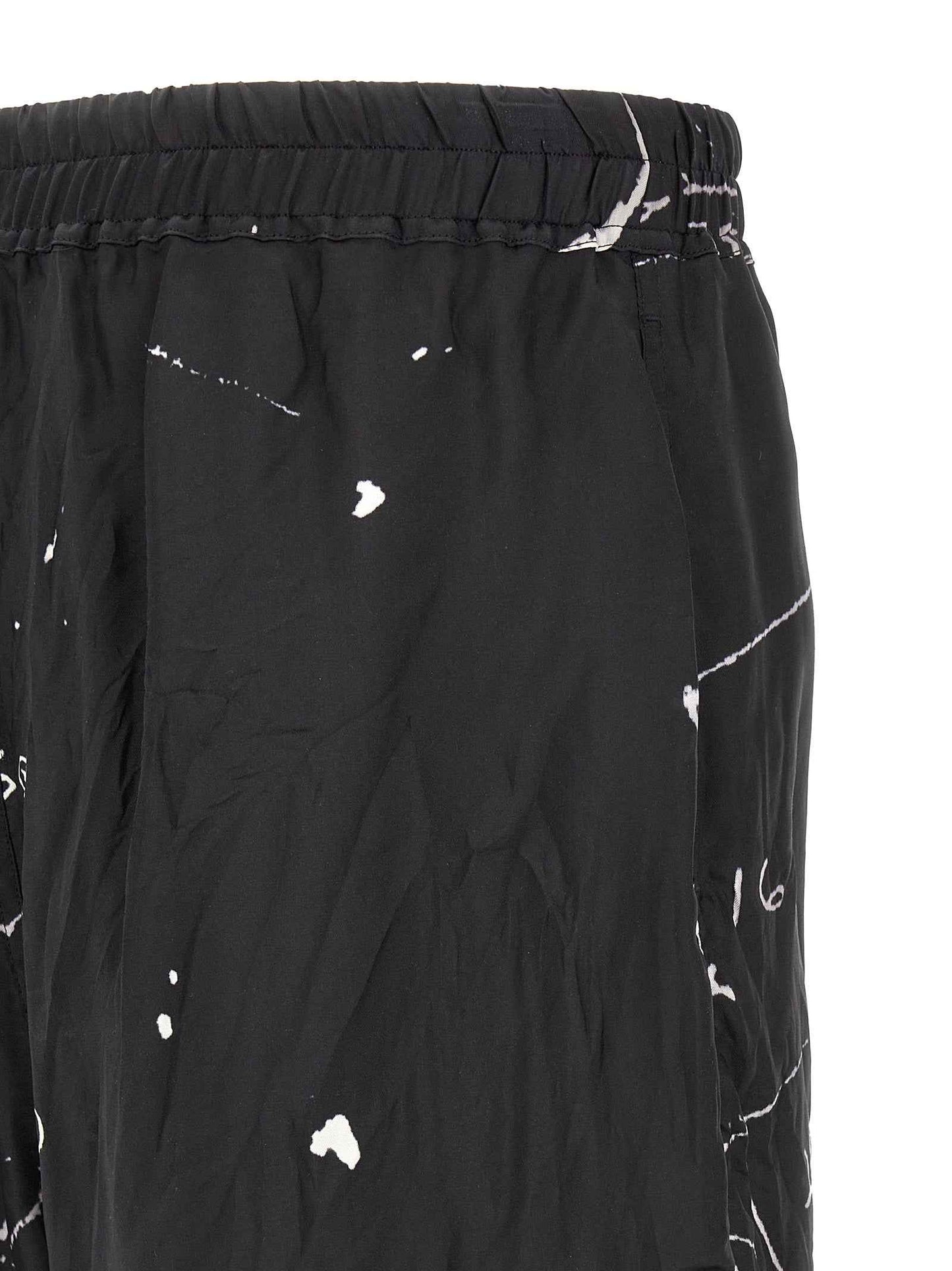 Bicolor Viscose Bermuda Shorts