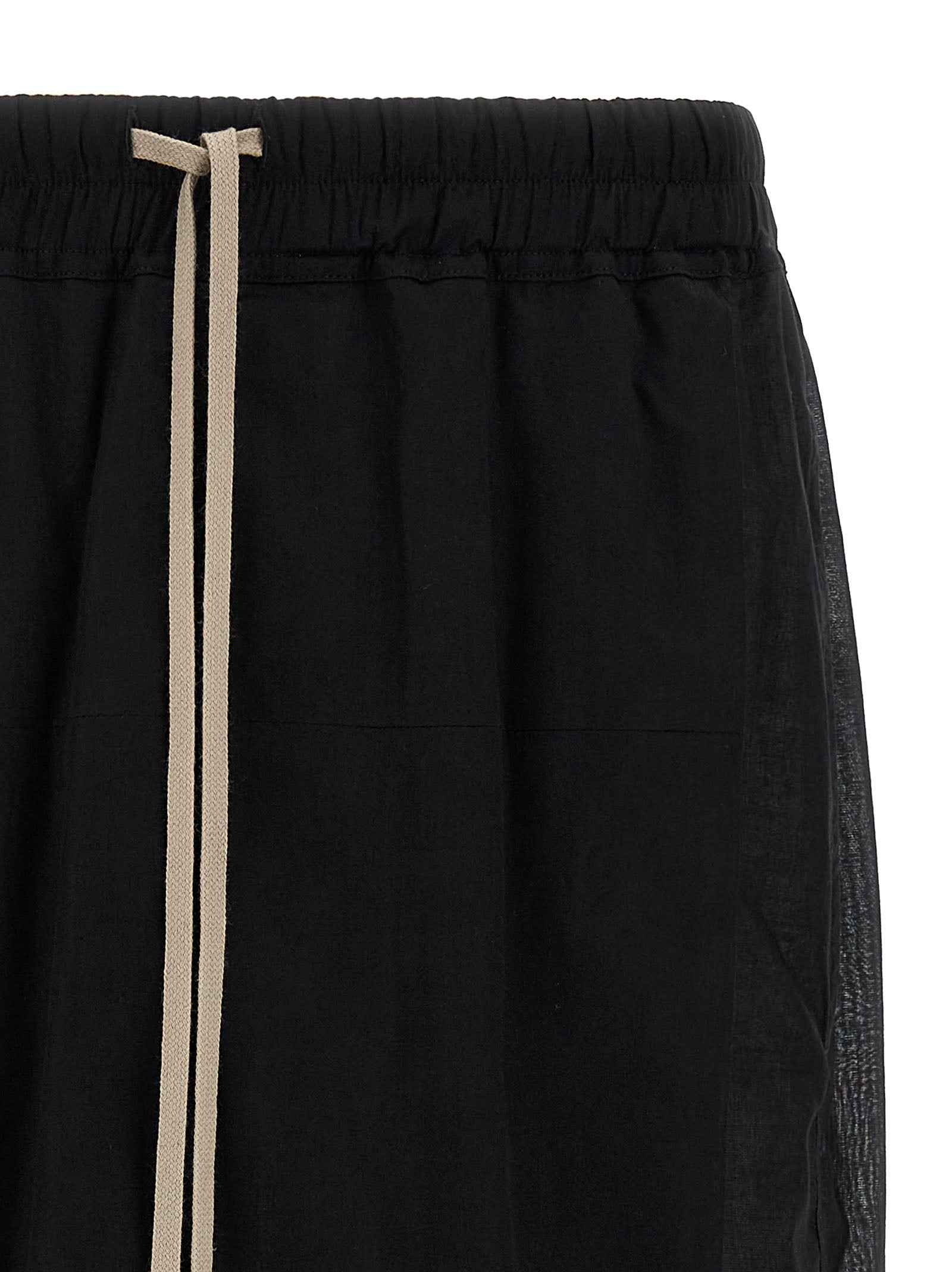 Black Cotton Bermuda Shorts