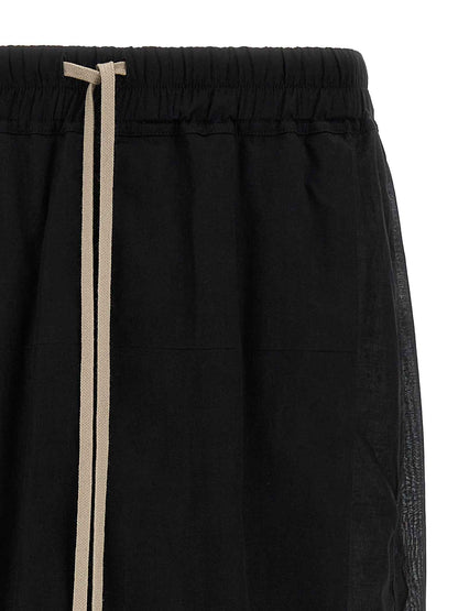Black Cotton Bermuda Shorts
