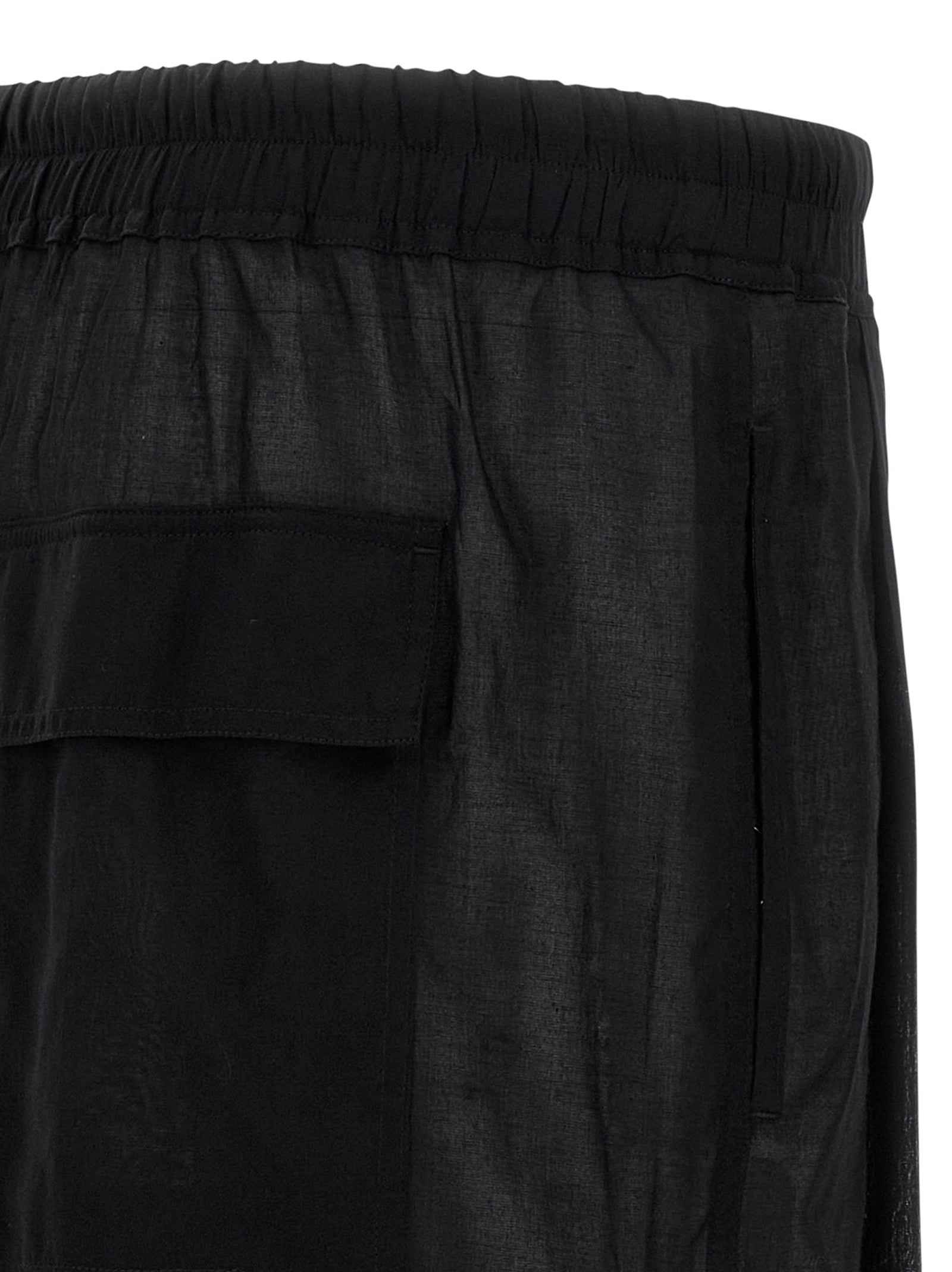 Black Cotton Bermuda Shorts