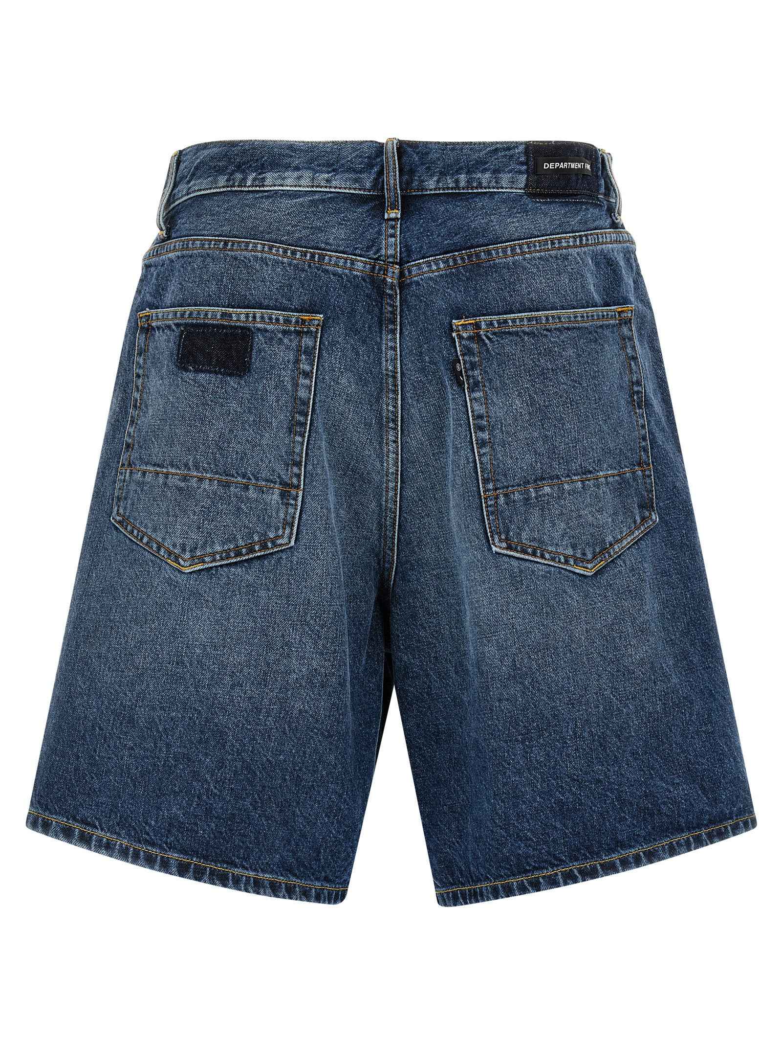 Blue Cotton Bermuda Shorts