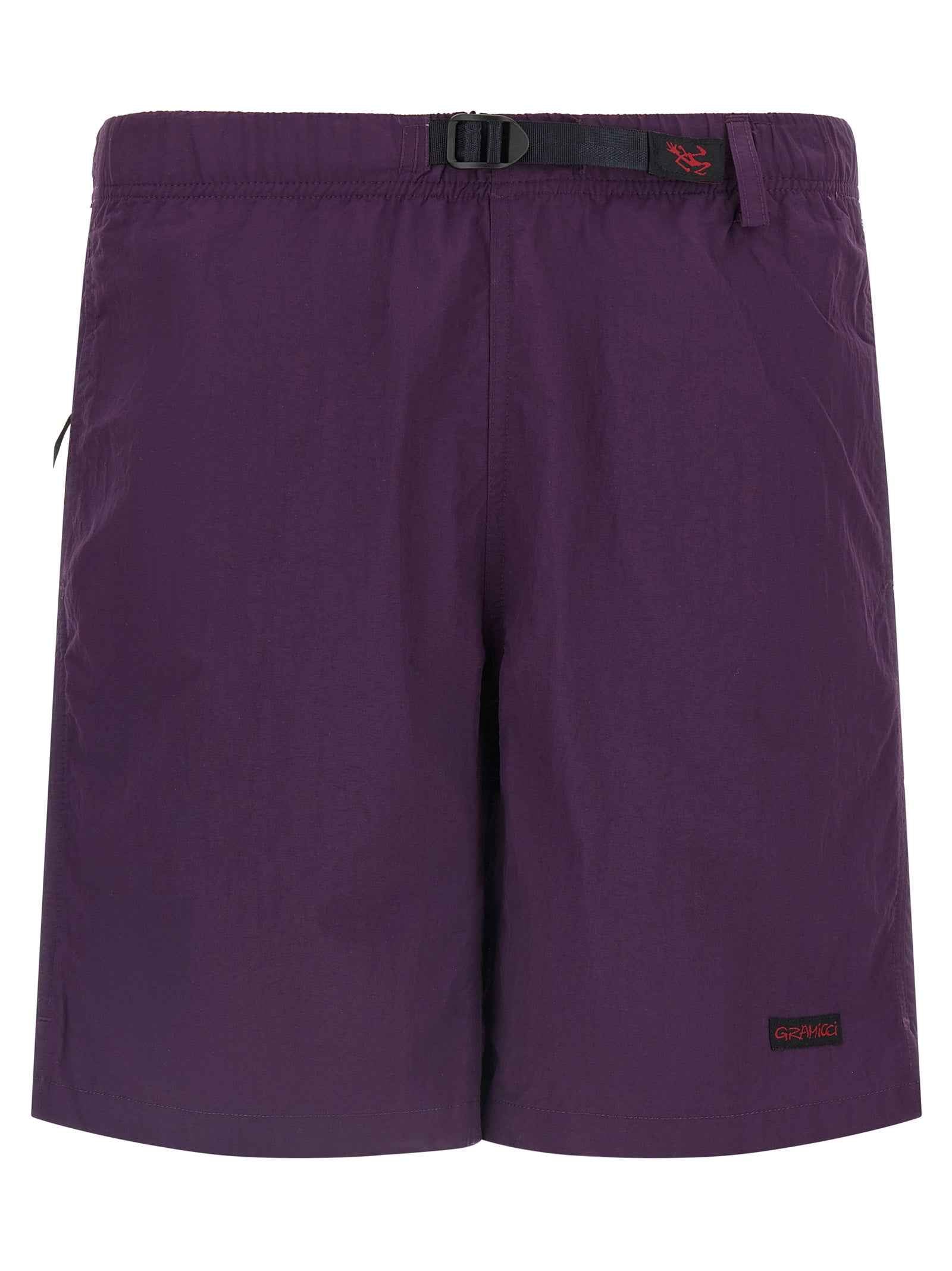Purple Nylon Bermuda Shorts