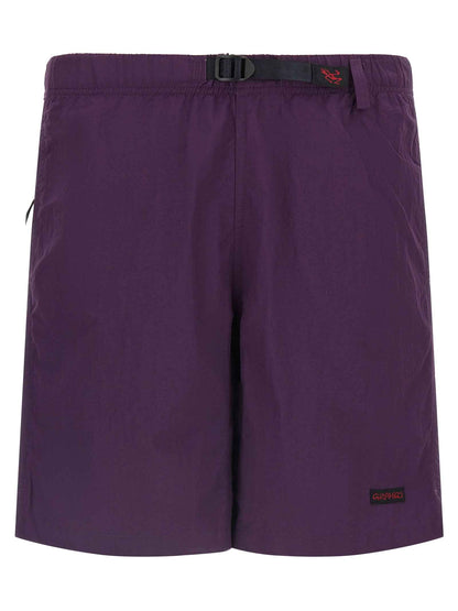 Purple Nylon Bermuda Shorts