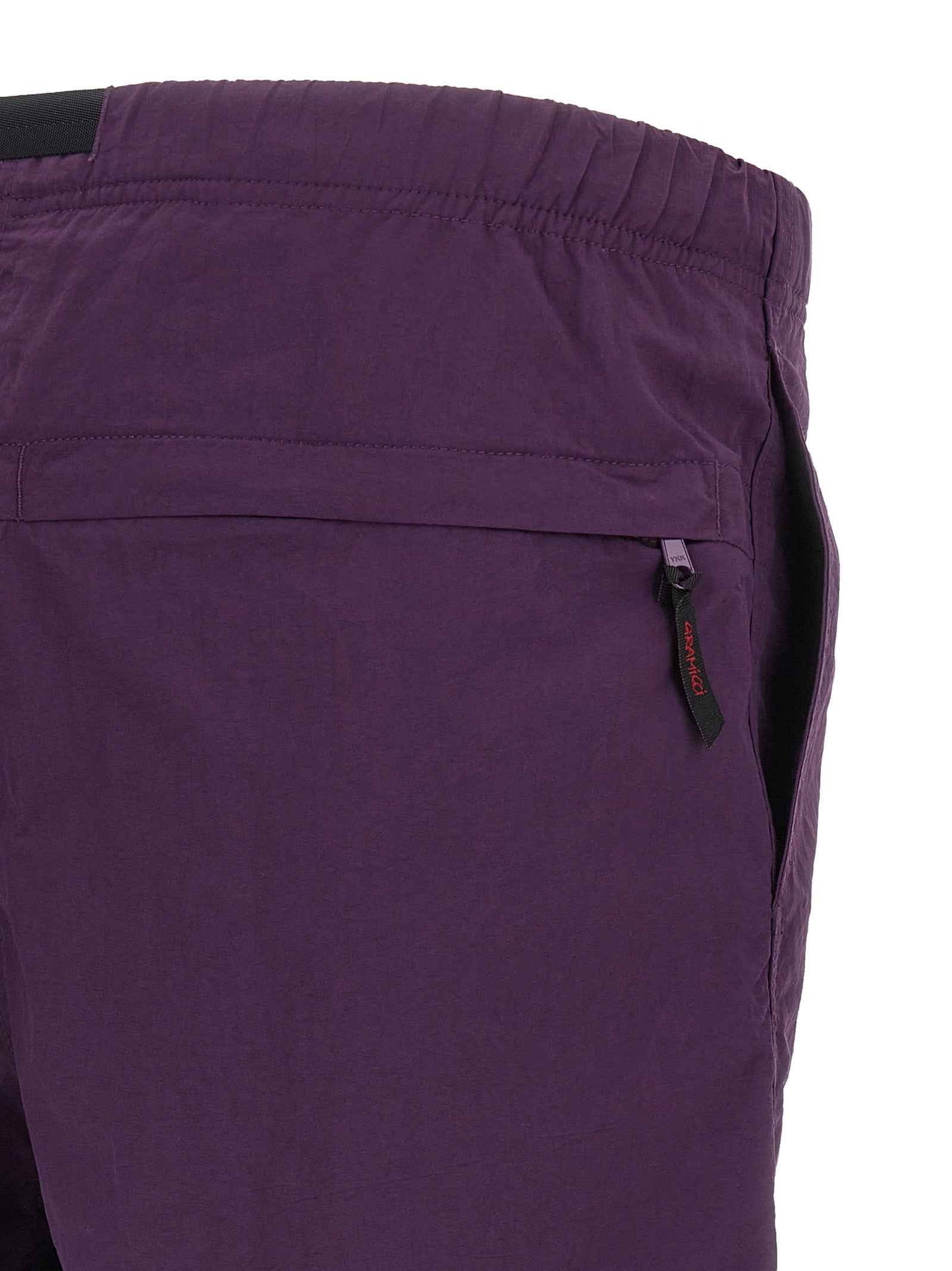 Purple Nylon Bermuda Shorts