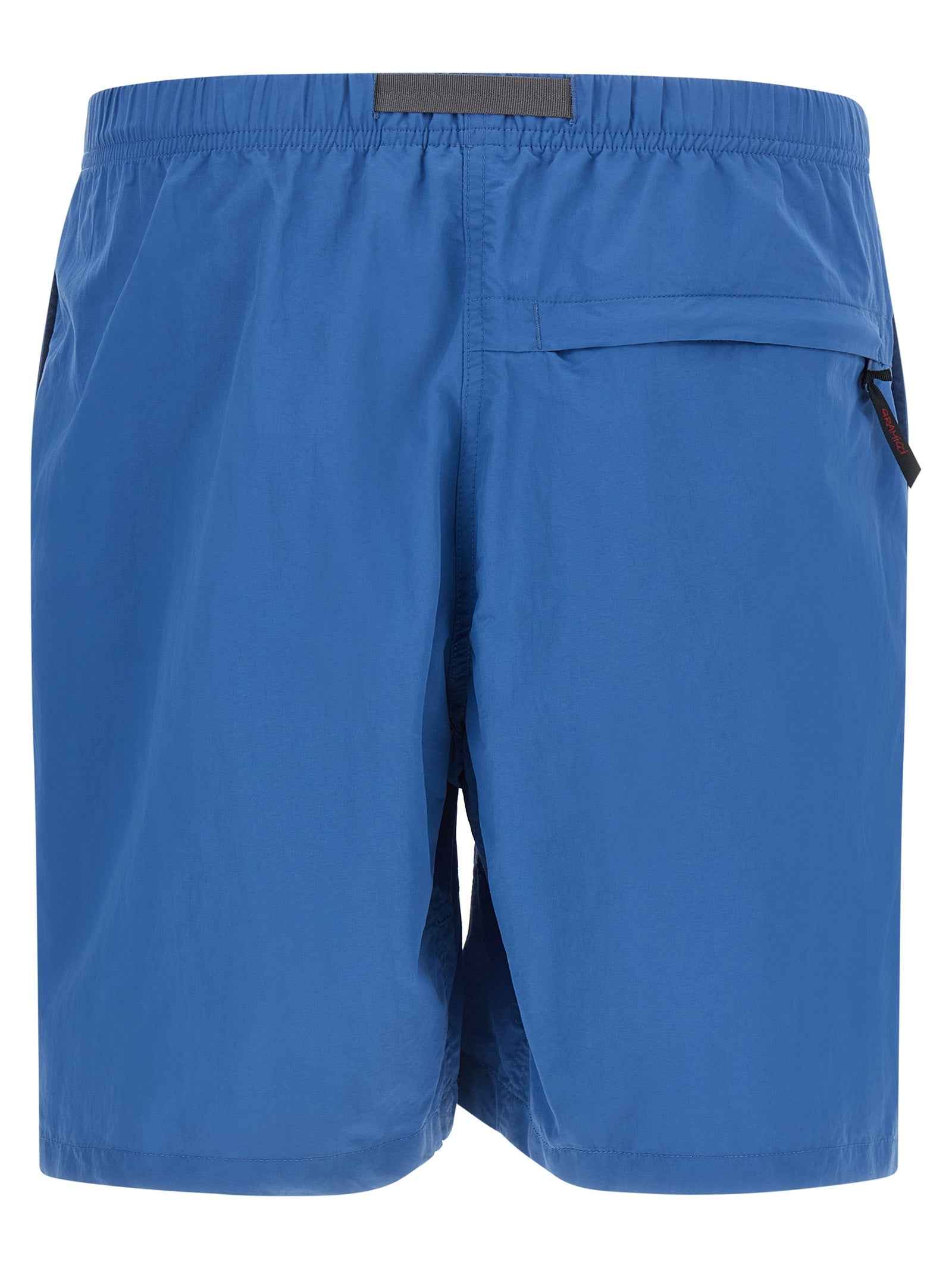 Blue Nylon Bermuda Shorts