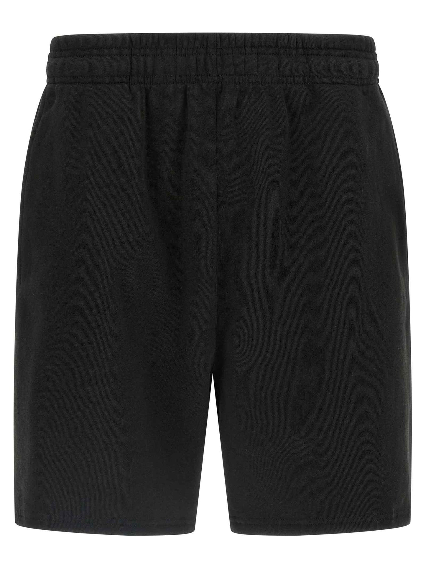 Black Cotton Bermuda Shorts