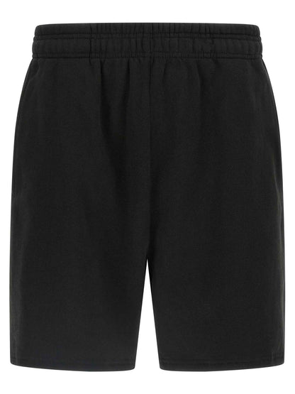 Black Cotton Bermuda Shorts