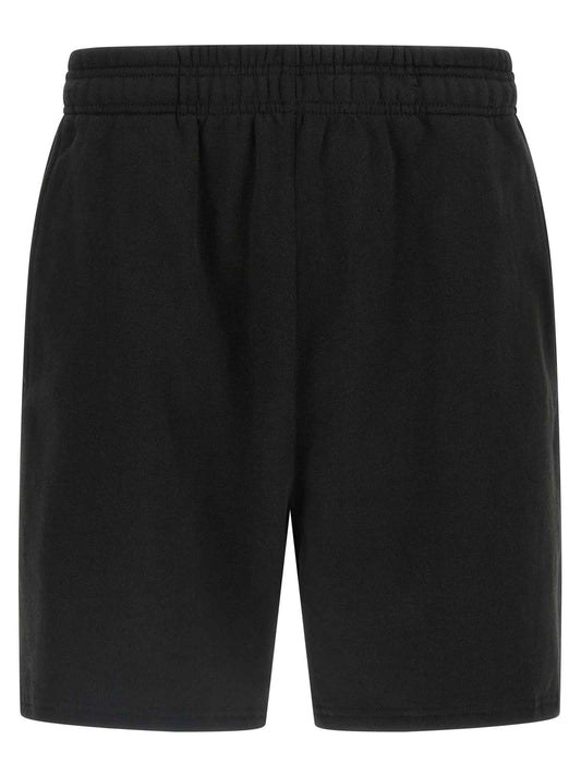 Black Cotton Bermuda Shorts
