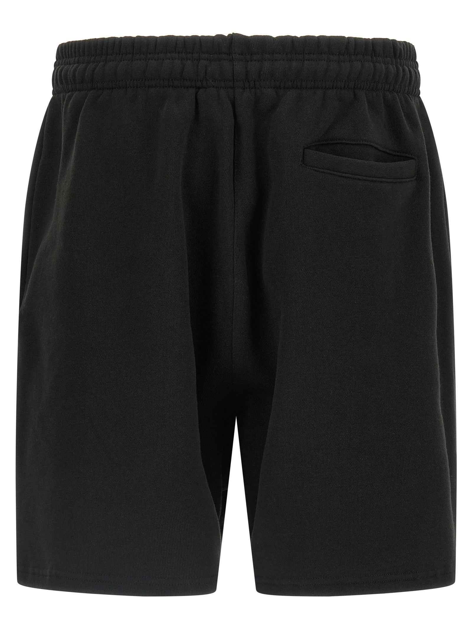 Black Cotton Bermuda Shorts