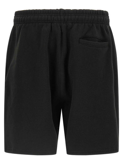 Black Cotton Bermuda Shorts