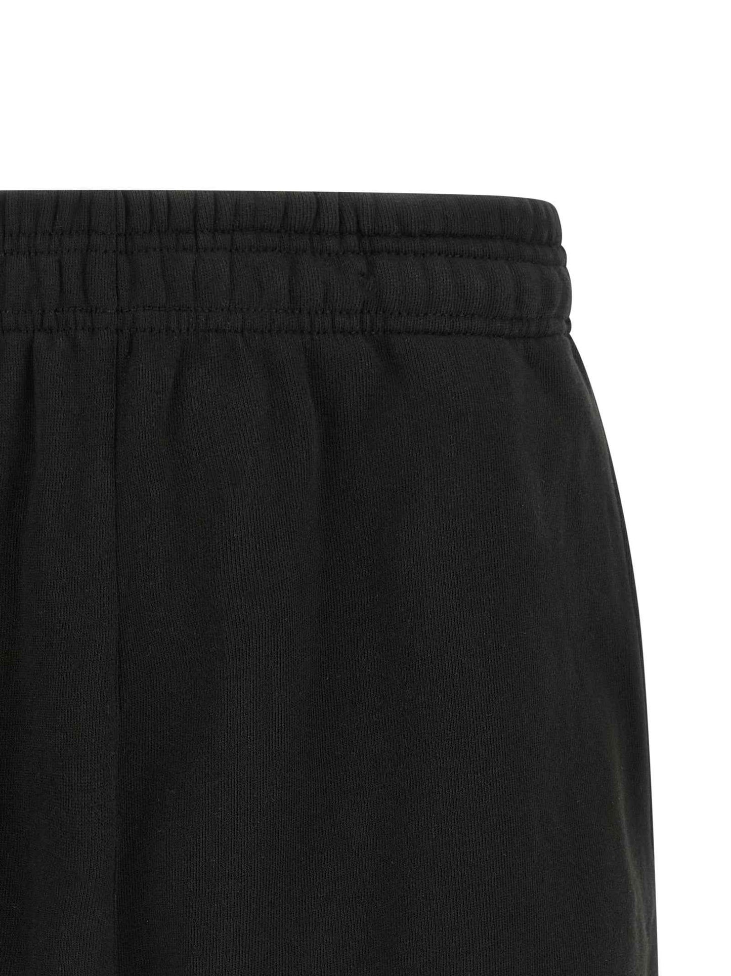 Black Cotton Bermuda Shorts