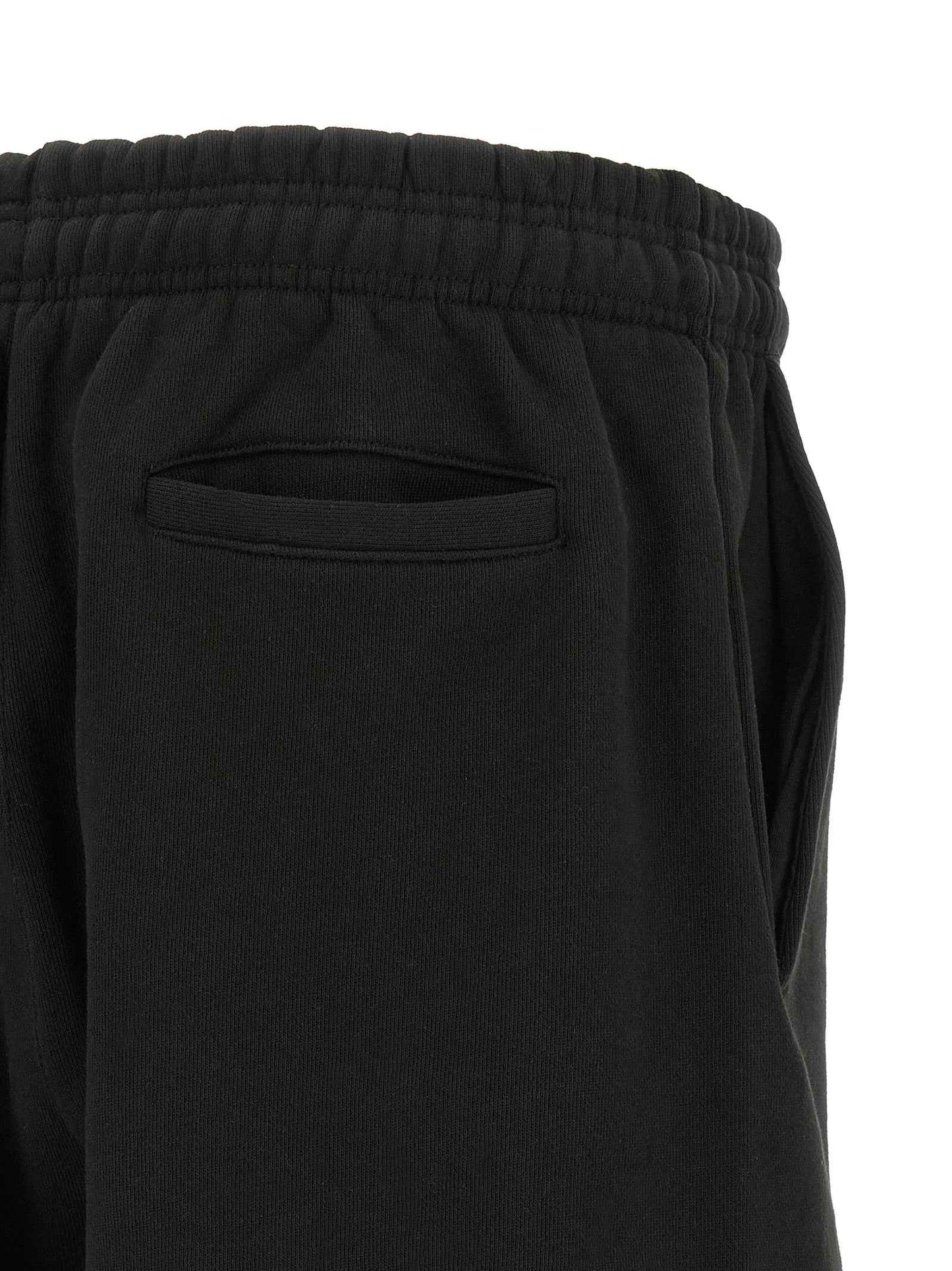 Black Cotton Bermuda Shorts