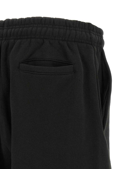 Black Cotton Bermuda Shorts