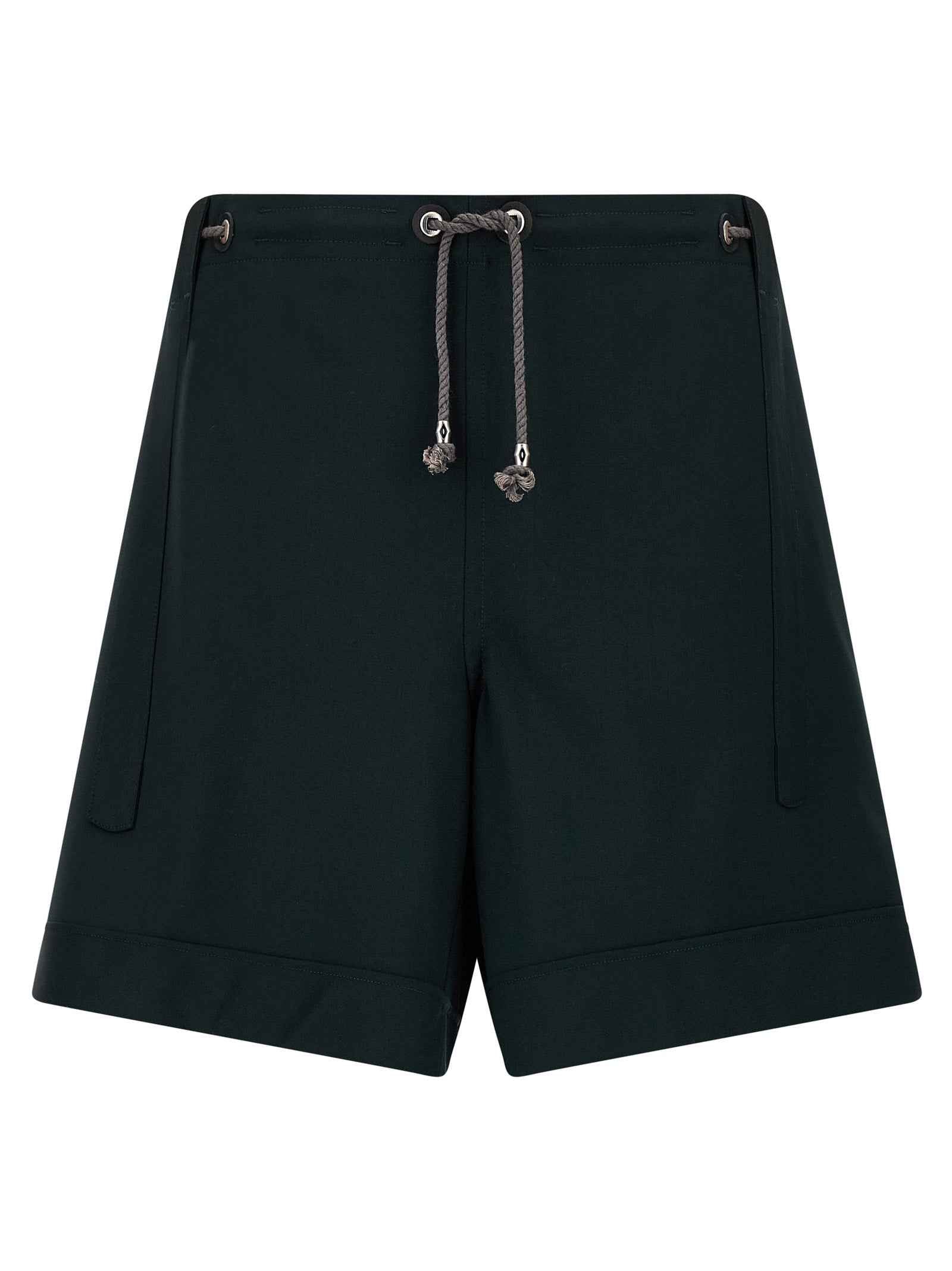 Bicolor Virgin Wool Bermuda Shorts