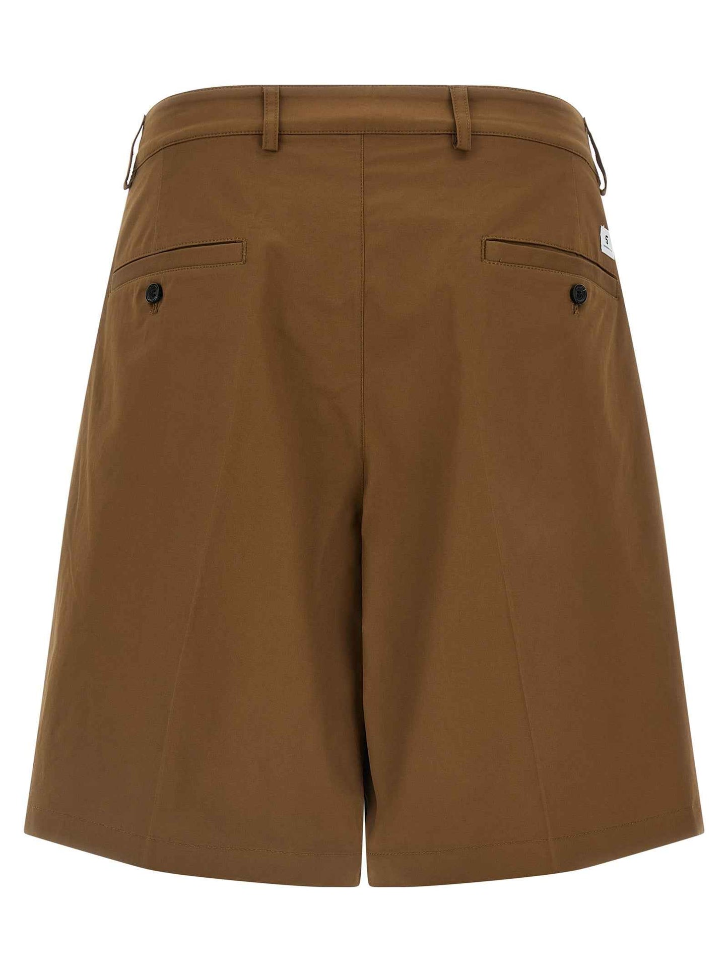 Brown Cotton Bermuda Shorts