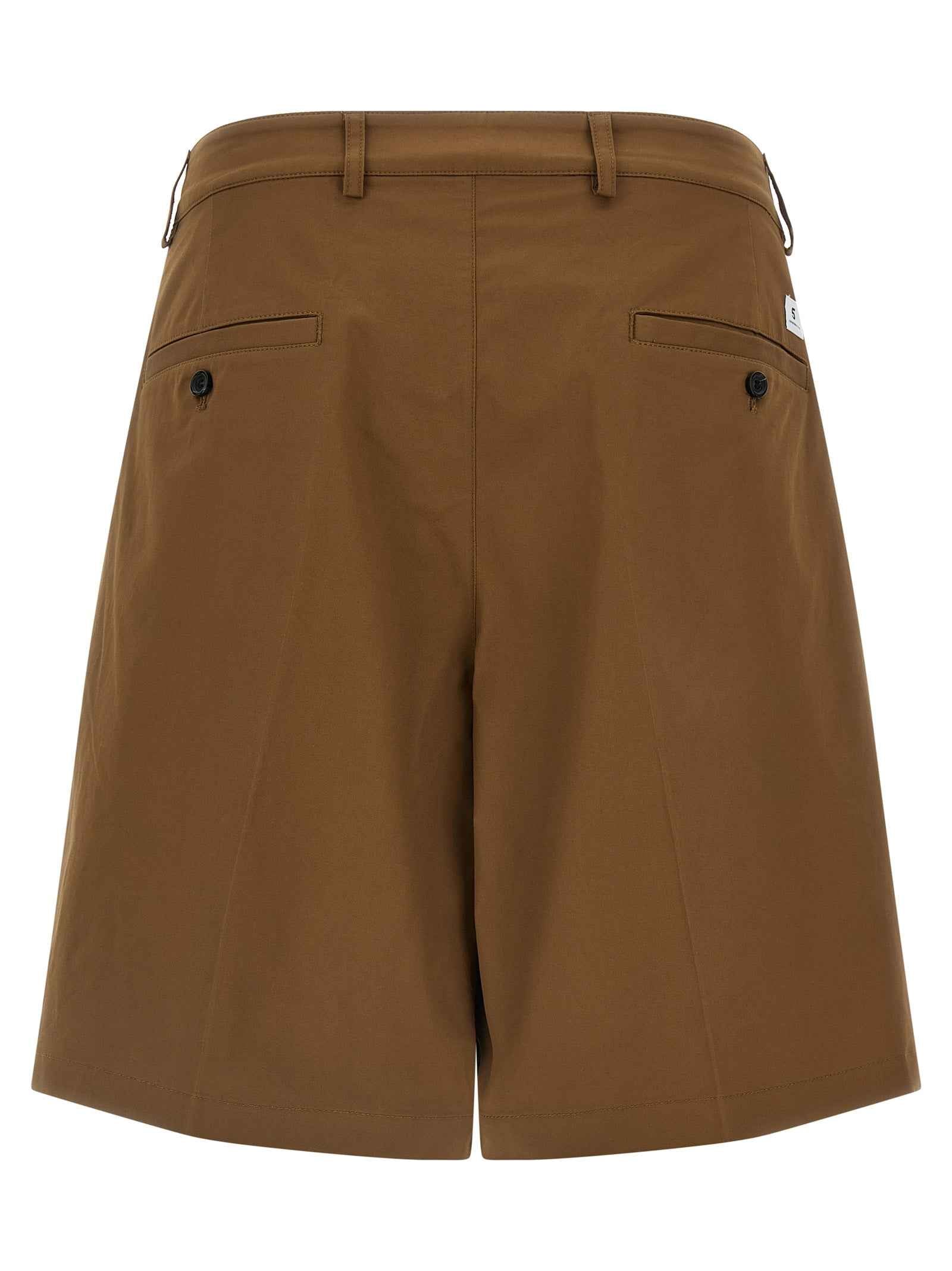 Brown Cotton Bermuda Shorts