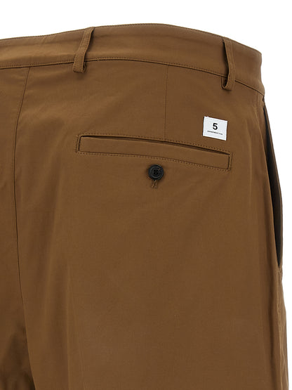 Brown Cotton Bermuda Shorts
