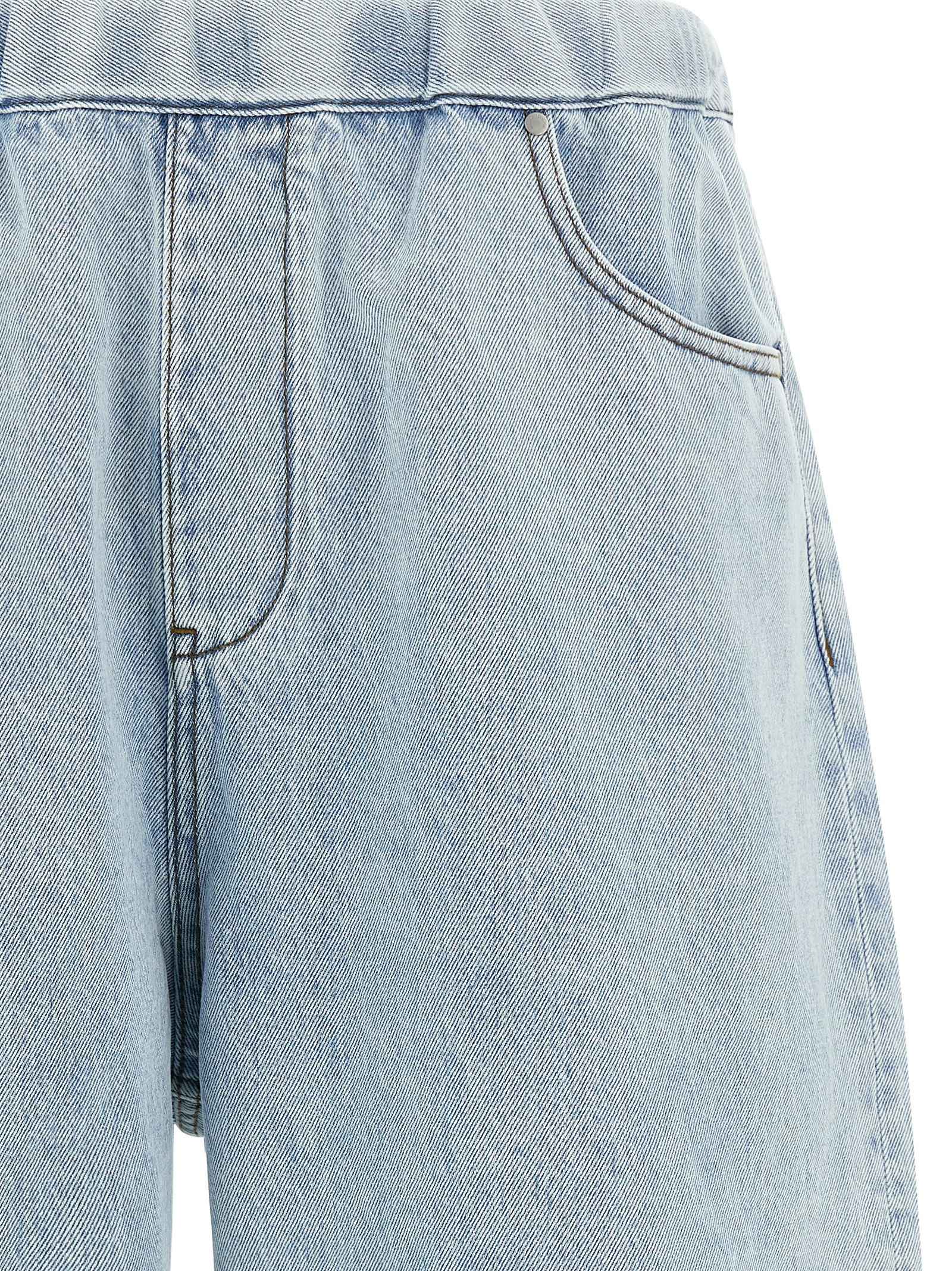 Blue Cotton Bermuda Shorts