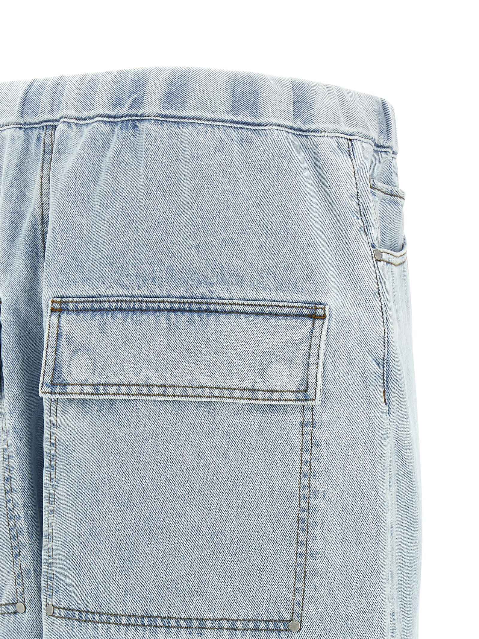 Blue Cotton Bermuda Shorts