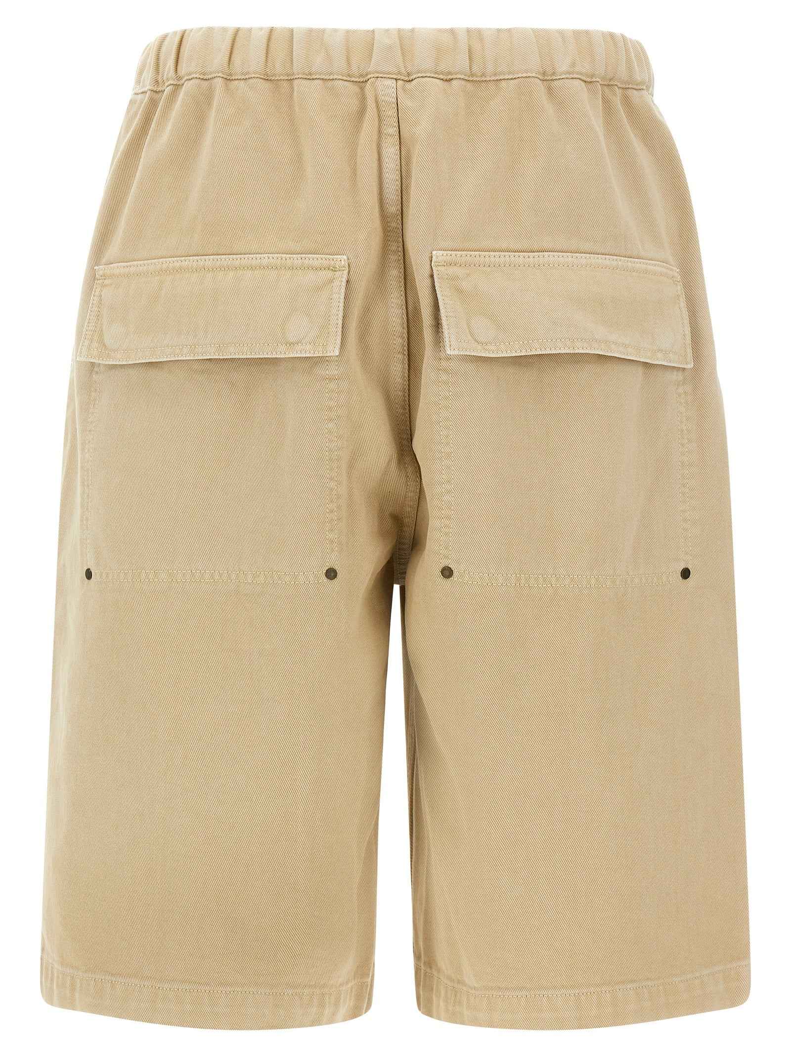 Beige Cotton Bermuda Shorts