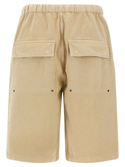 Beige Cotton Bermuda Shorts