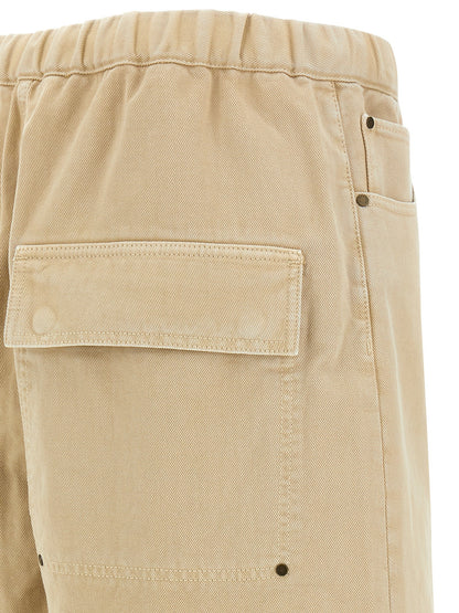 Beige Cotton Bermuda Shorts