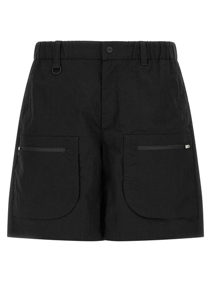 Black Polyamide Bermuda Shorts
