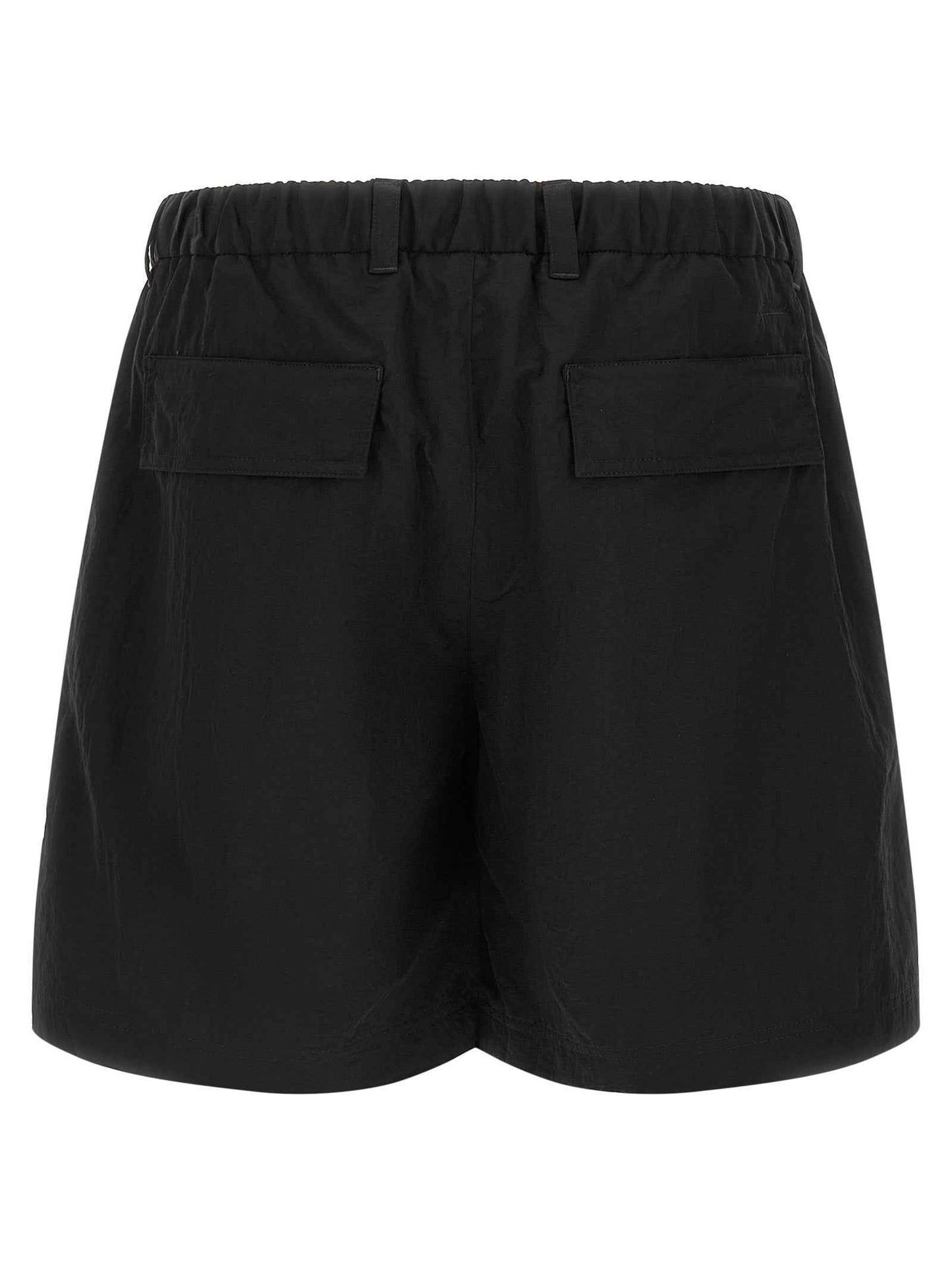 Black Polyamide Bermuda Shorts