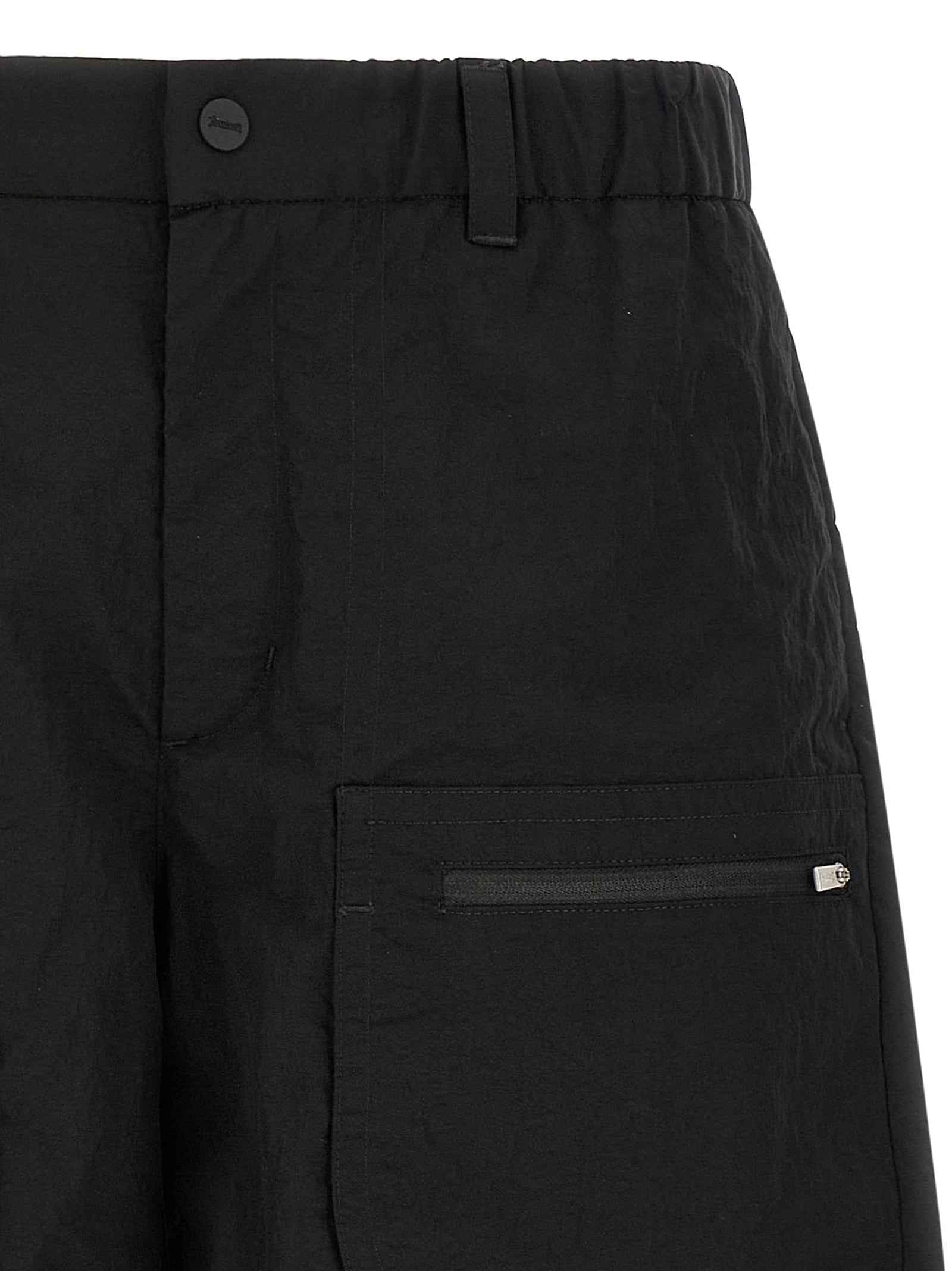 Black Polyamide Bermuda Shorts