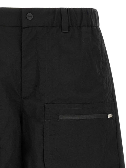 Black Polyamide Bermuda Shorts