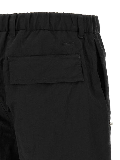 Black Polyamide Bermuda Shorts