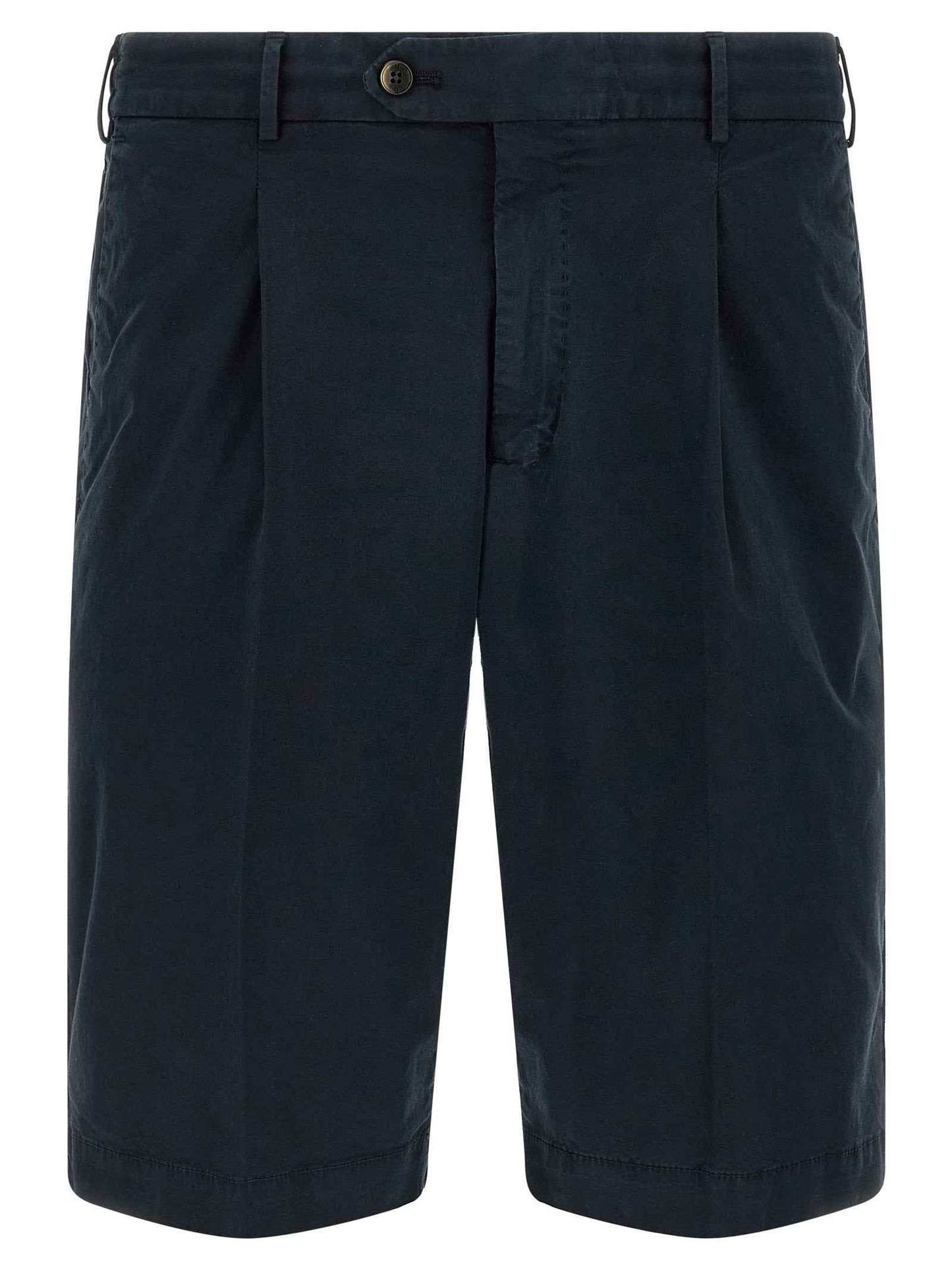 Blue Cotton Bermuda Shorts