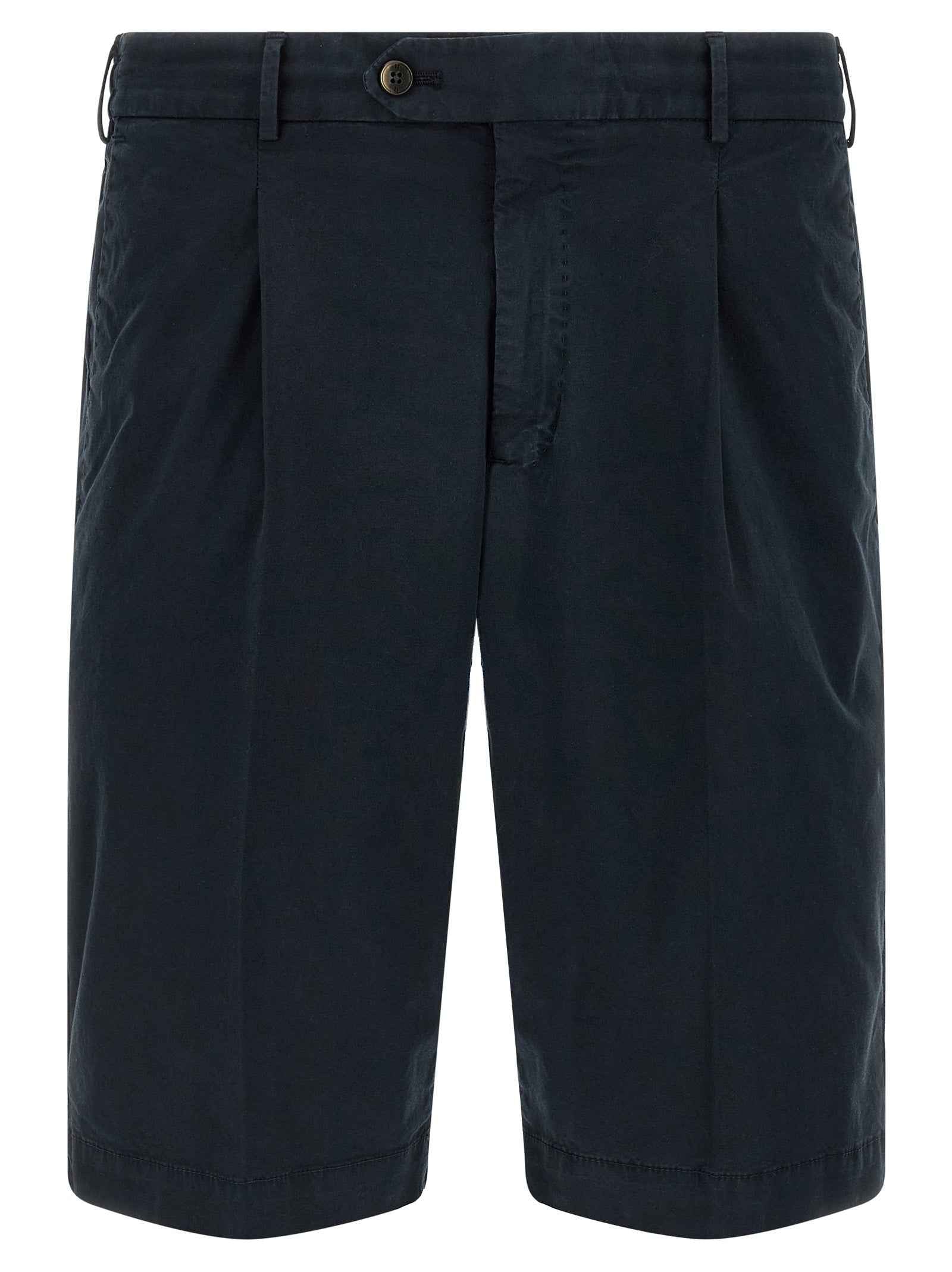 Blue Cotton Bermuda Shorts